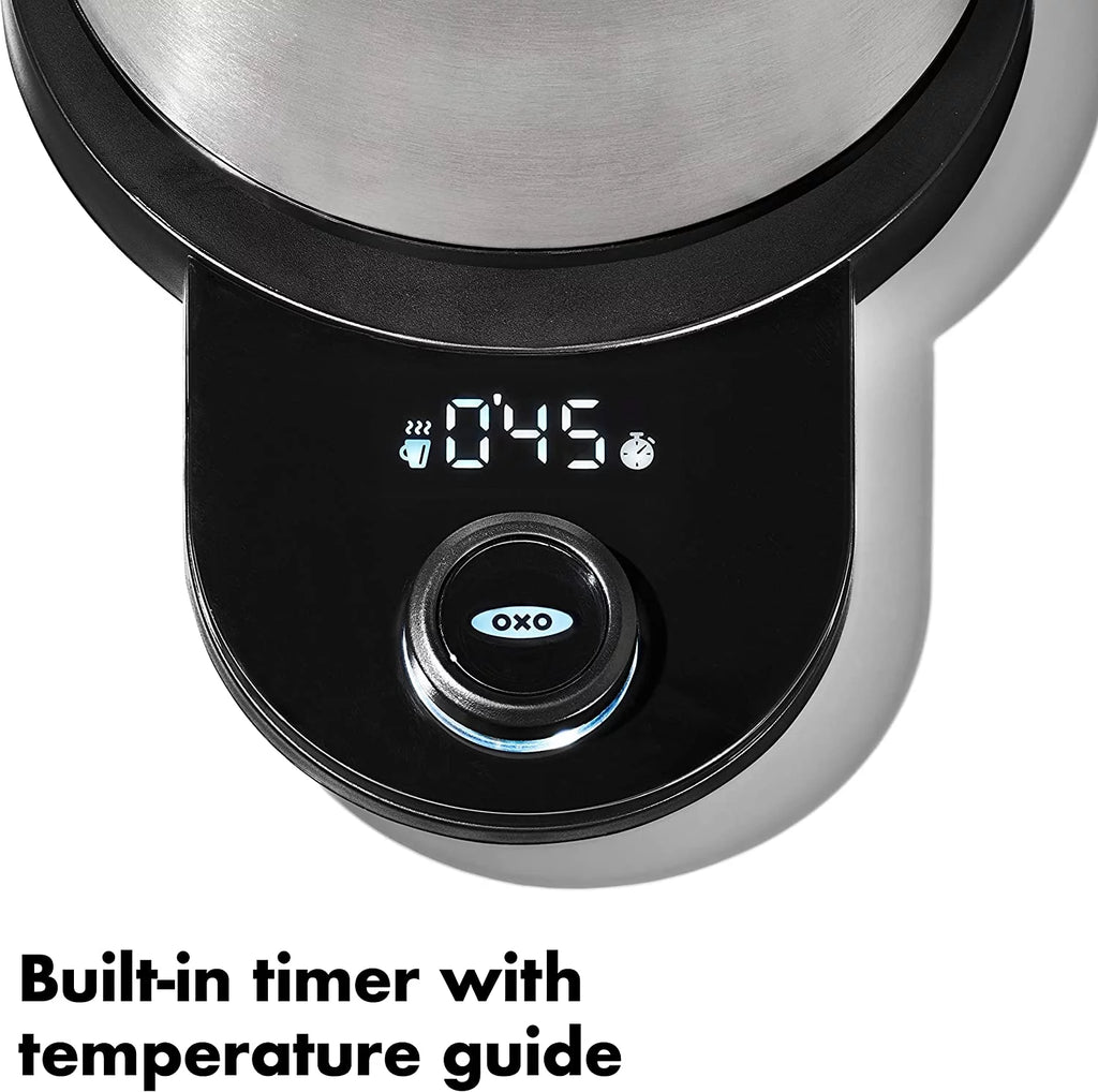 Stainless Steel 1L Adjustable Temperature Electric Gooseneck Kettle R7454