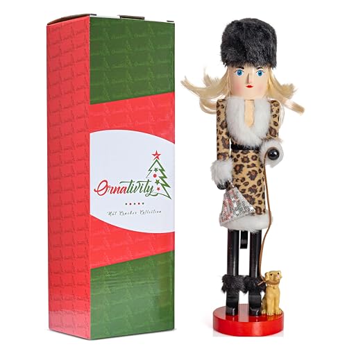 15" Wooden Glitter Nutcracker Doll E648832