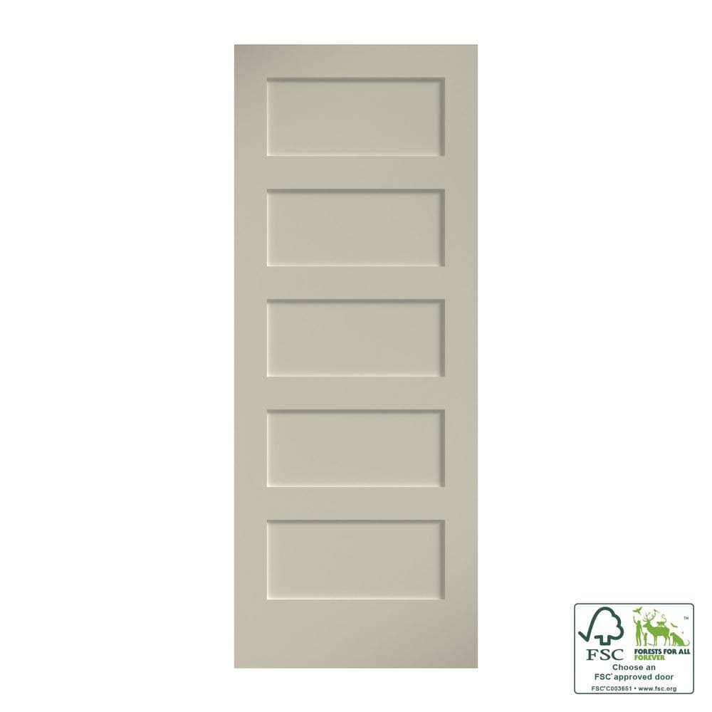 Paneled Wood Primed Shaker Standard Door 28x22 x 80x22 G148