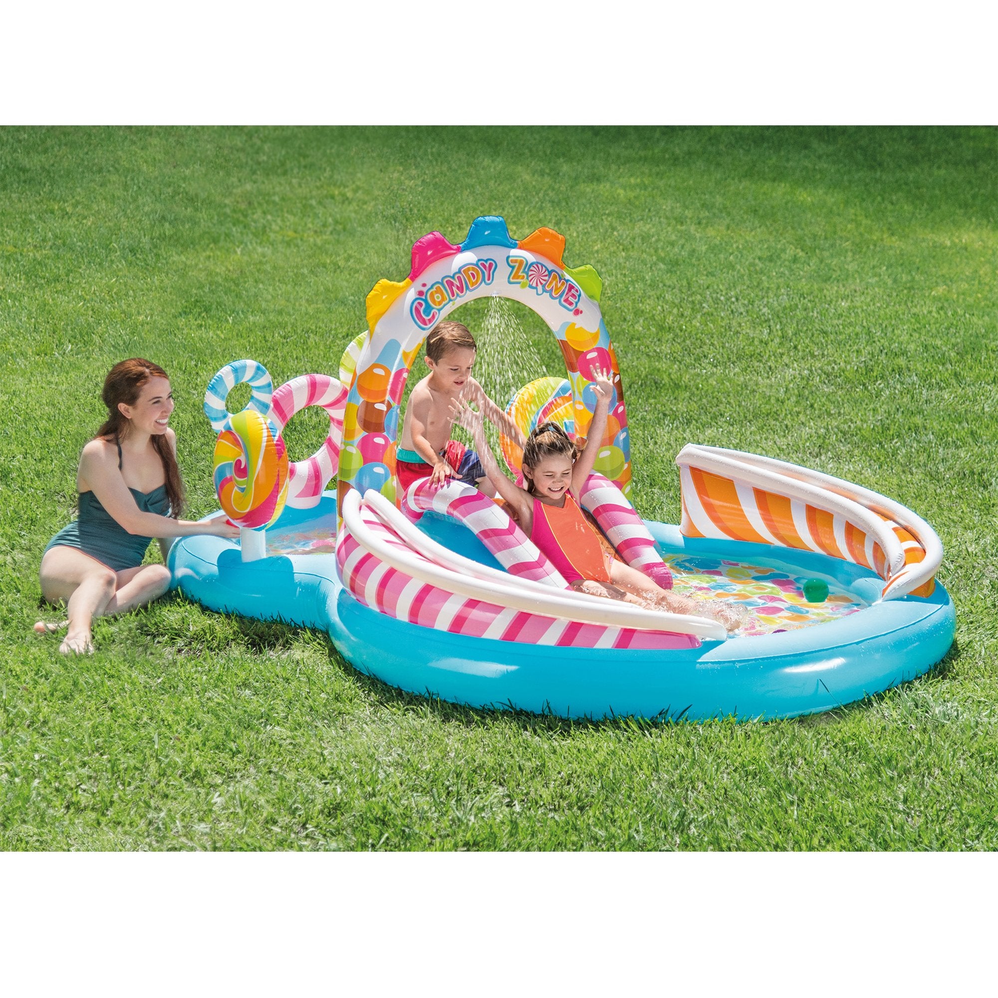 9ft x 51in Kids Inflatable Pool with Electric Air Pump C753