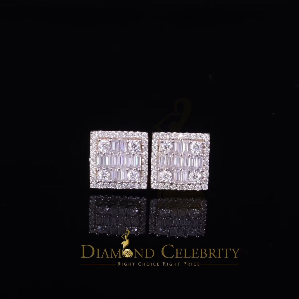 925 Silver Square Stud Earrings W78029