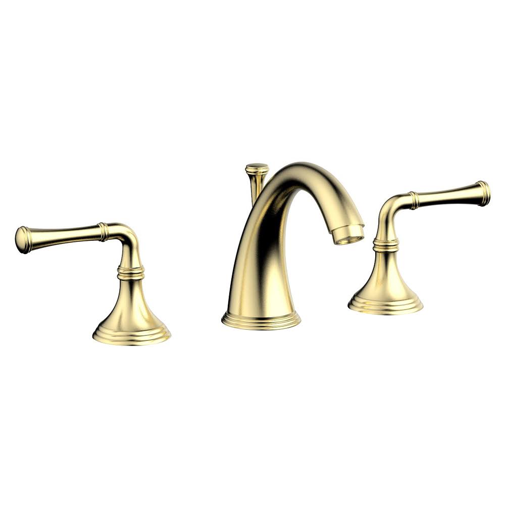 Double Straight Handle Widespread Bathroom Sink Faucet in Pewter V2114