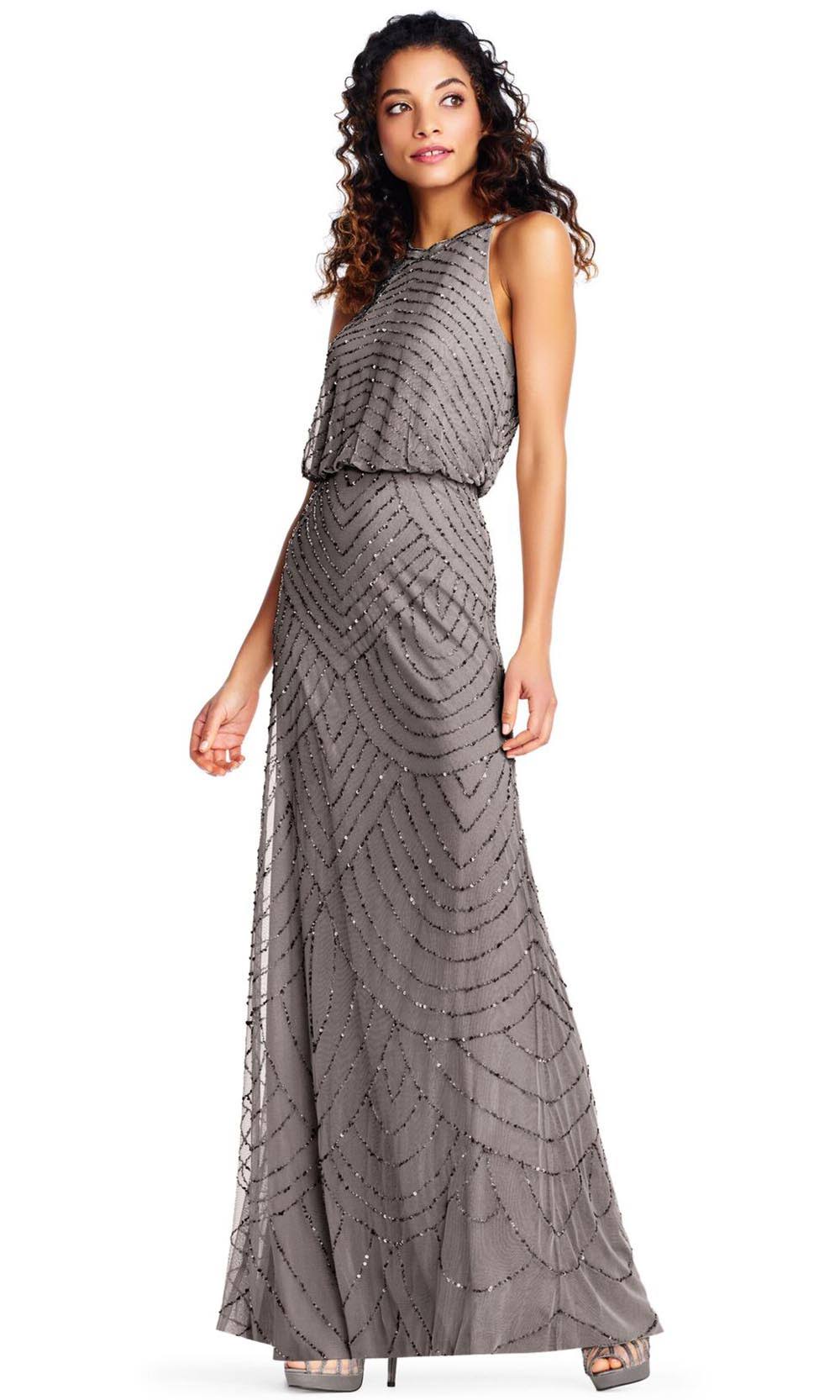 Halter Neck Beaded Gown F11194