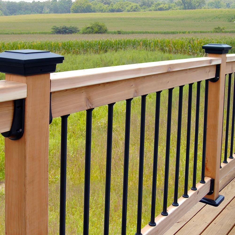 Black Round Aluminum Balusters Pack of 100 E403