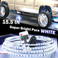 17IN Pure White LED Wheel Ring Light Kit 4PCS Single Row Waterproof K956472