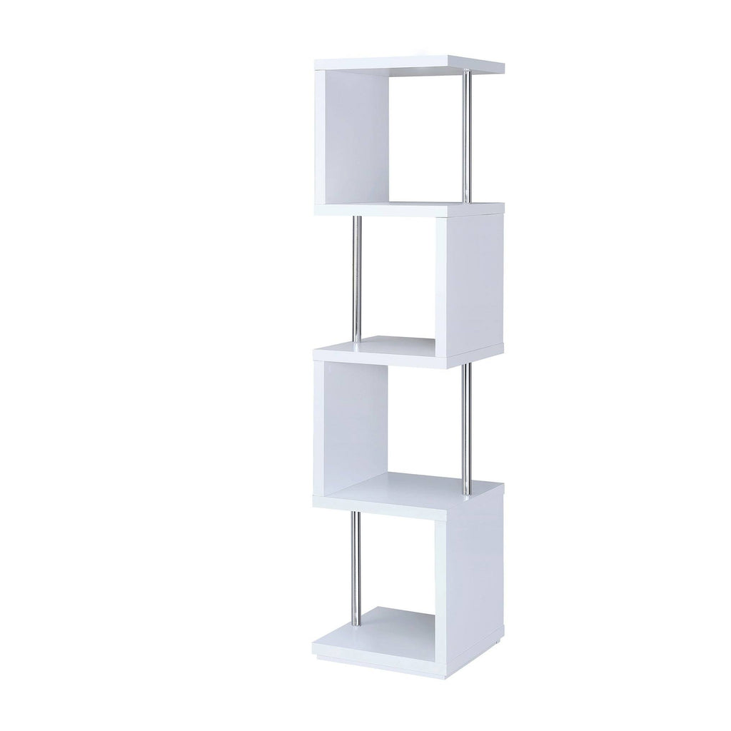 White 4-Tier Bookcase Y83404
