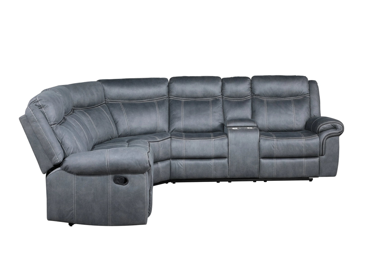 Gray Velvet Sectional Sofa W887