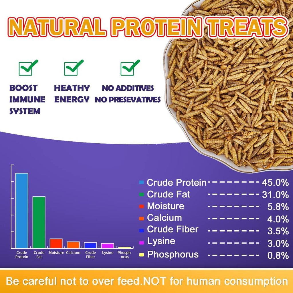 30lbs Bulk Dried Black Soldier Fly Larvae for Chickens Q159