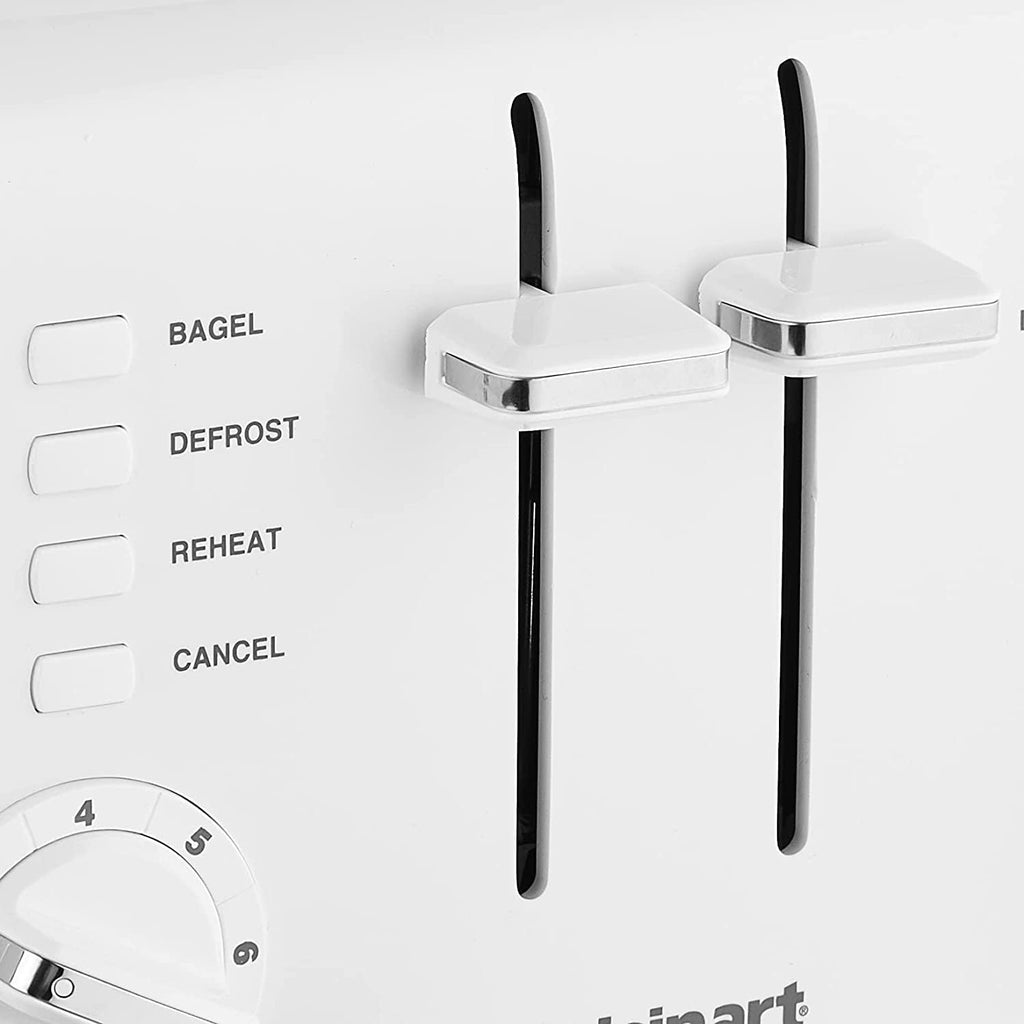 White 4-Slice Compact Plastic Toaster G517