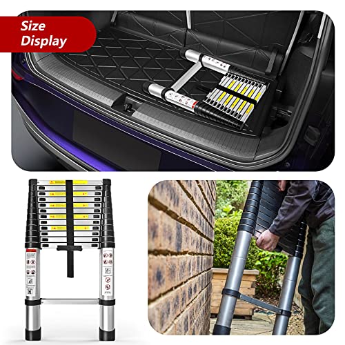 12.5 FT Telescoping Aluminum Ladder 330 LBS K886103