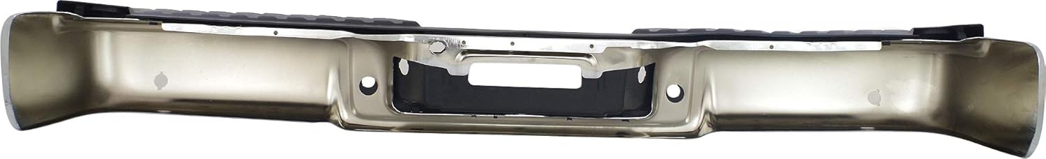 Chrome Steel Step Bumper with Rear Object Sensor Holes X7509