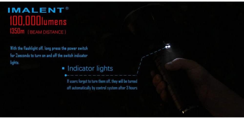 100,000 Lumens Rechargeable LED Flashlight E480871
