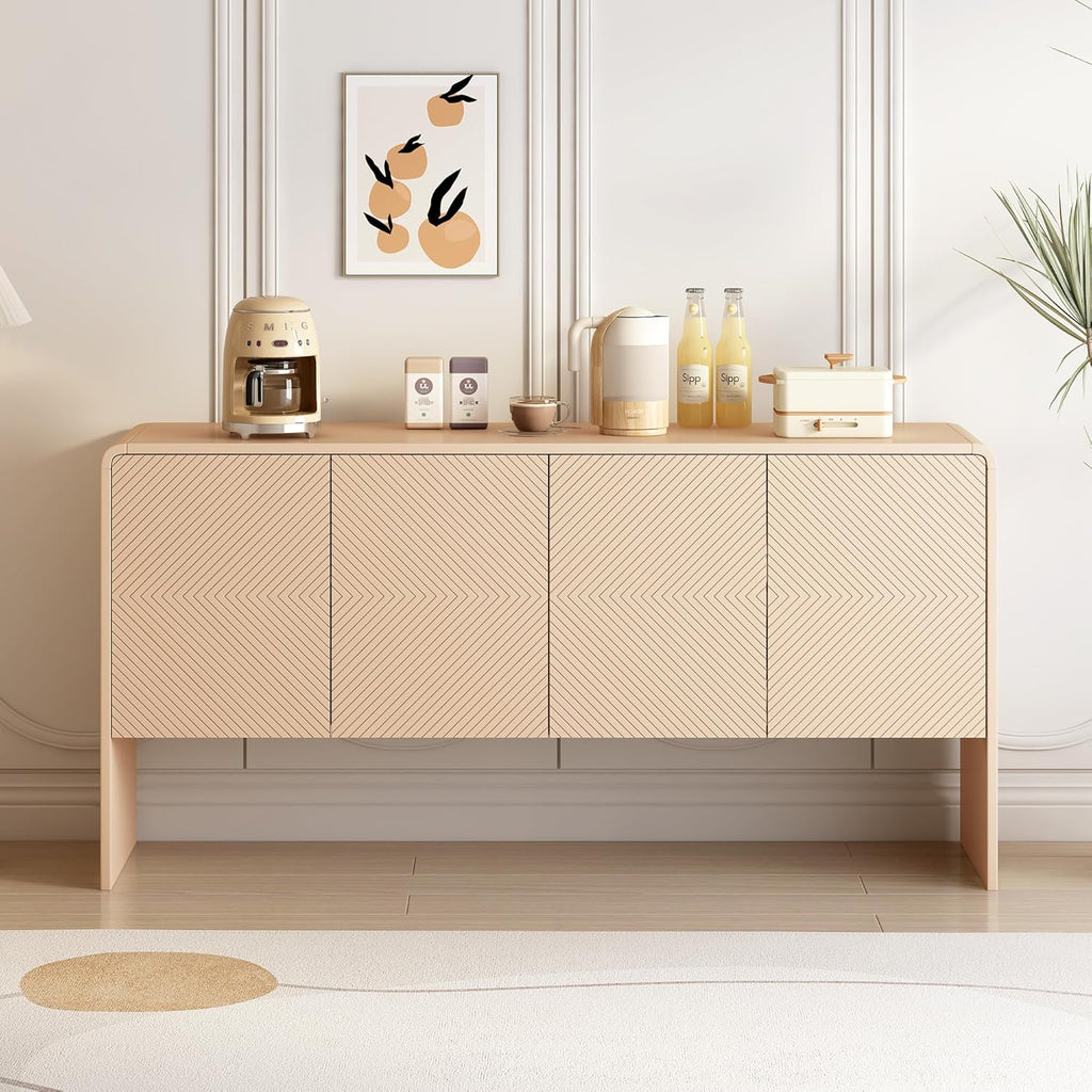 Apricot Cream 4 Door Storage Sideboard J67229