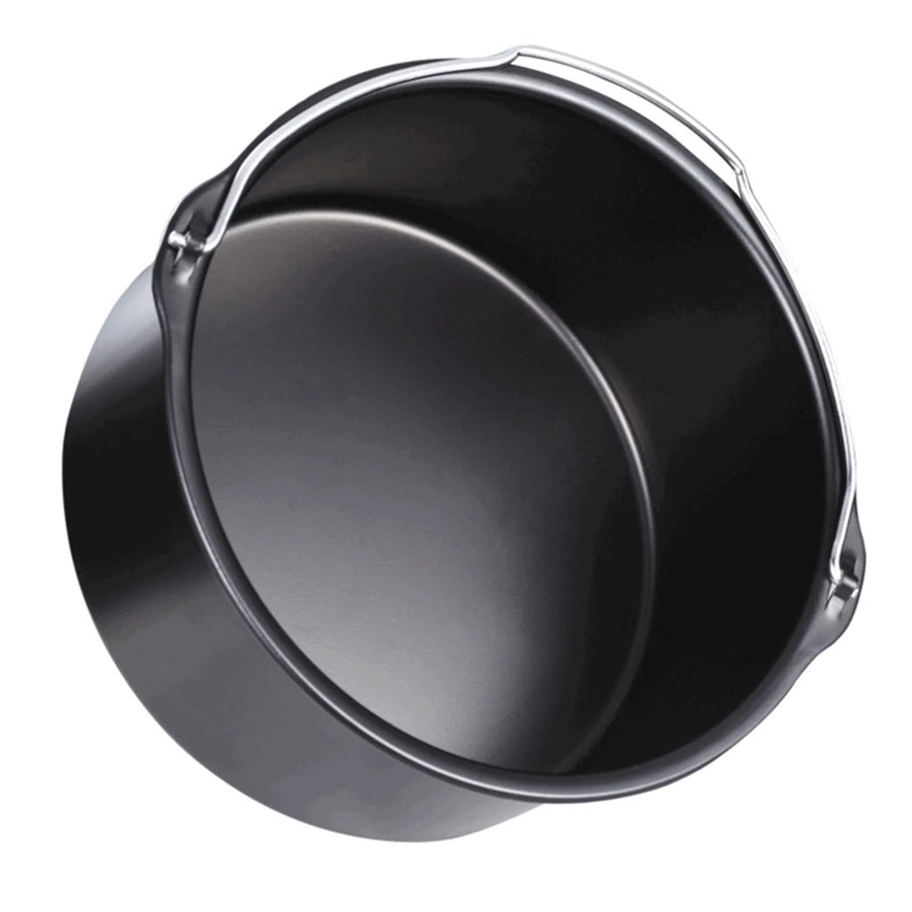 10Pcs Air Fryer Accessory Kit Frying Baking Pan Rack Pizza Tray Metal Holder Bread Bracket Cupcake Mould Set I32345