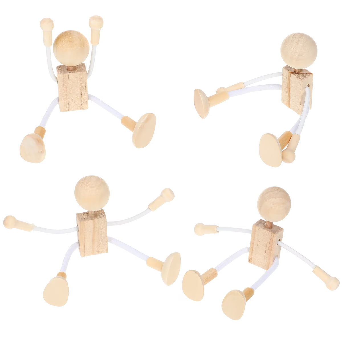 Unfinished Wooden Dolls Educational Craft Toys X6252