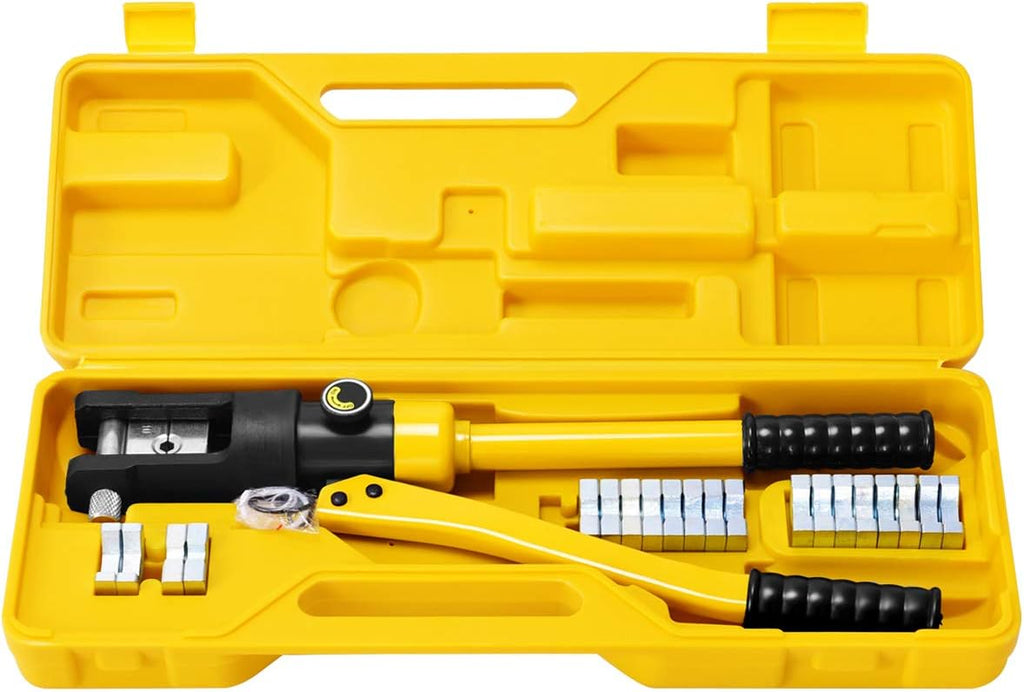 16 Ton Hydraulic Wire Crimper with 11 Dies R873