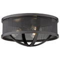 Matte Black Flush Mount with Shade Q161218