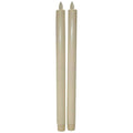 12x22 Ivory LED Wax Taper Candle with Timer (2 Pack) S917