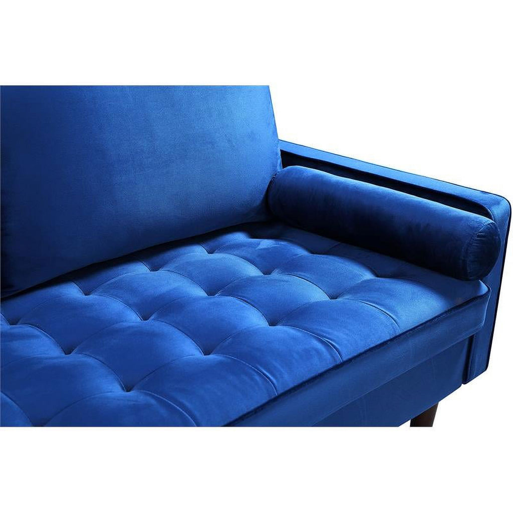 Blue Velvet 2 Piece Loveseat Set Q1398