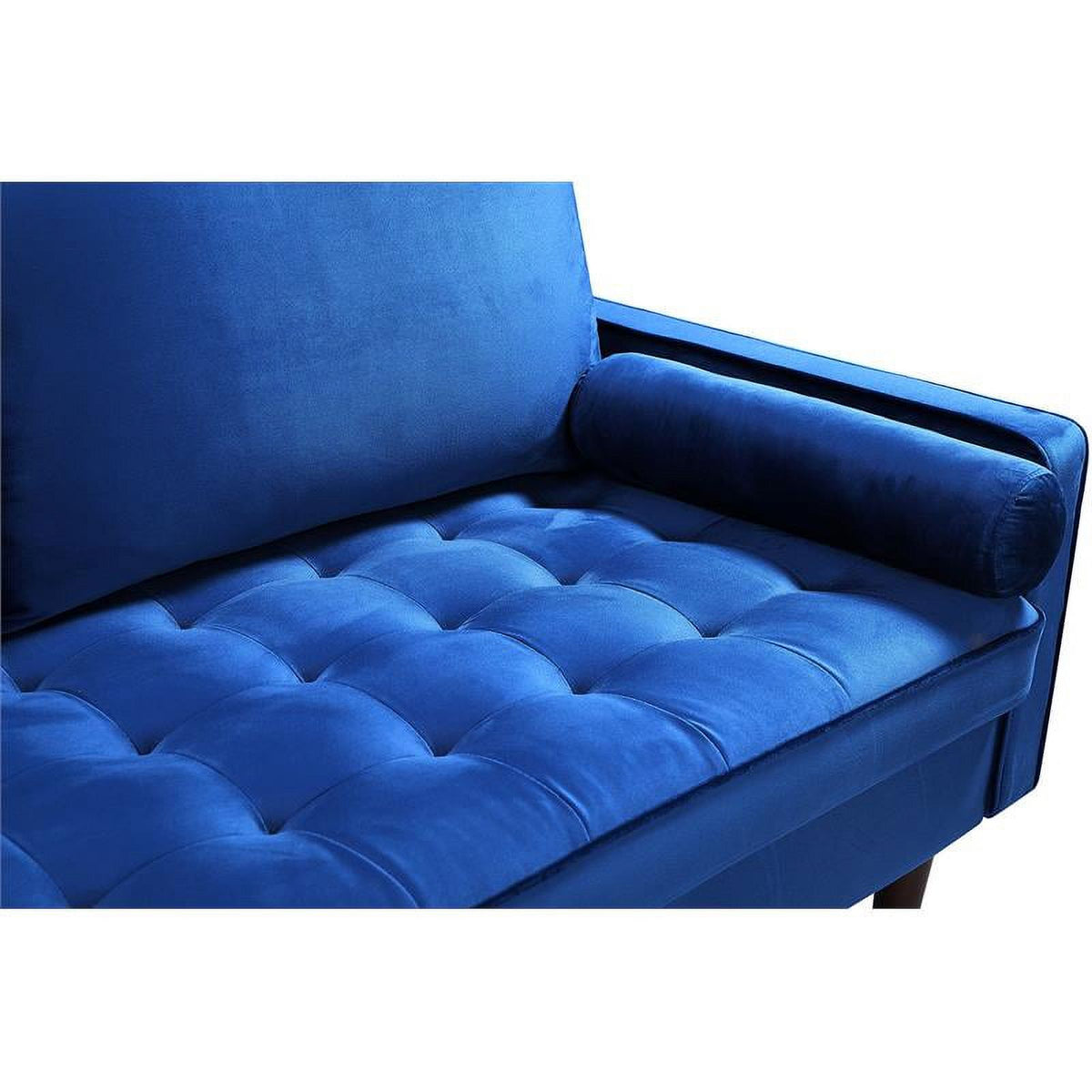 Blue Velvet 2 Piece Loveseat Set Q1398