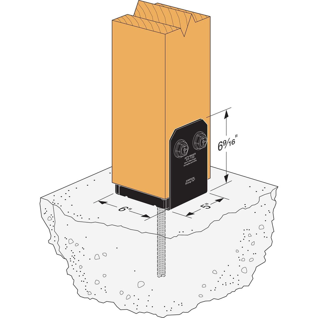 6×6 Adjustable Post Base J319576