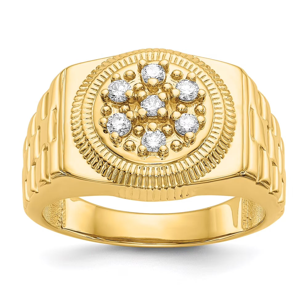 14kt Yellow Gold Diamond Ring Mounting Size 11 V56619