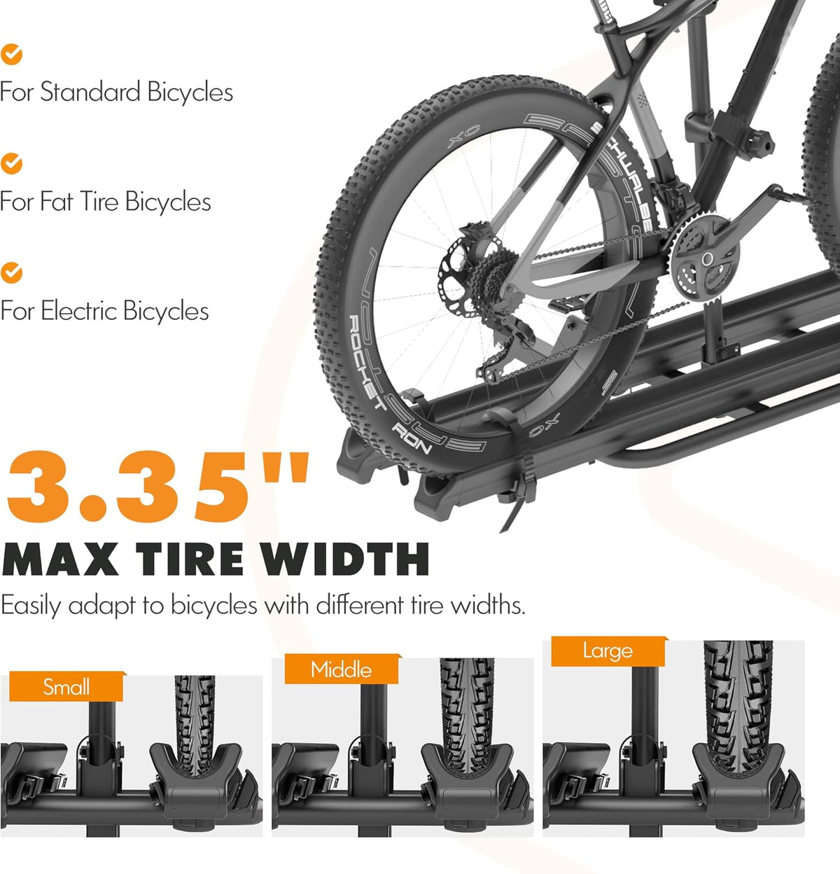 2" Hitch Mounted Platform Bike Rack, 200 Lbs Max Loading G6080