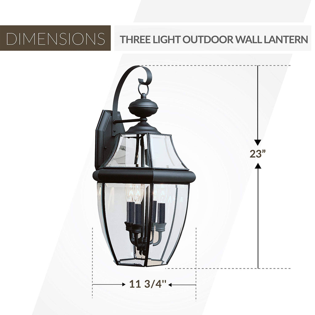 Black Outdoor Wall Lantern J8545