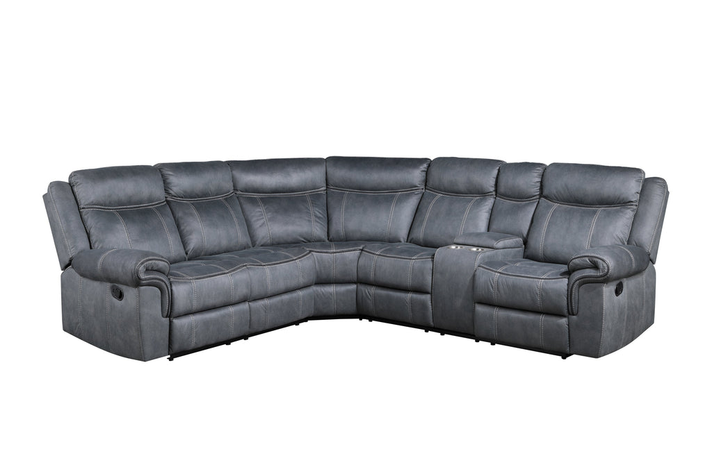 Gray Velvet Sectional Sofa W887