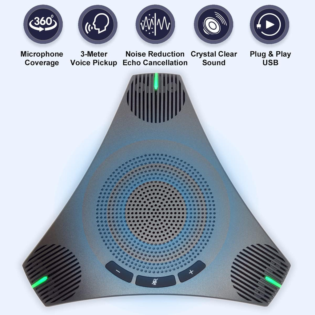 USB Speakerphone with DSP Noise Reduction and Echo Cancellation J782328