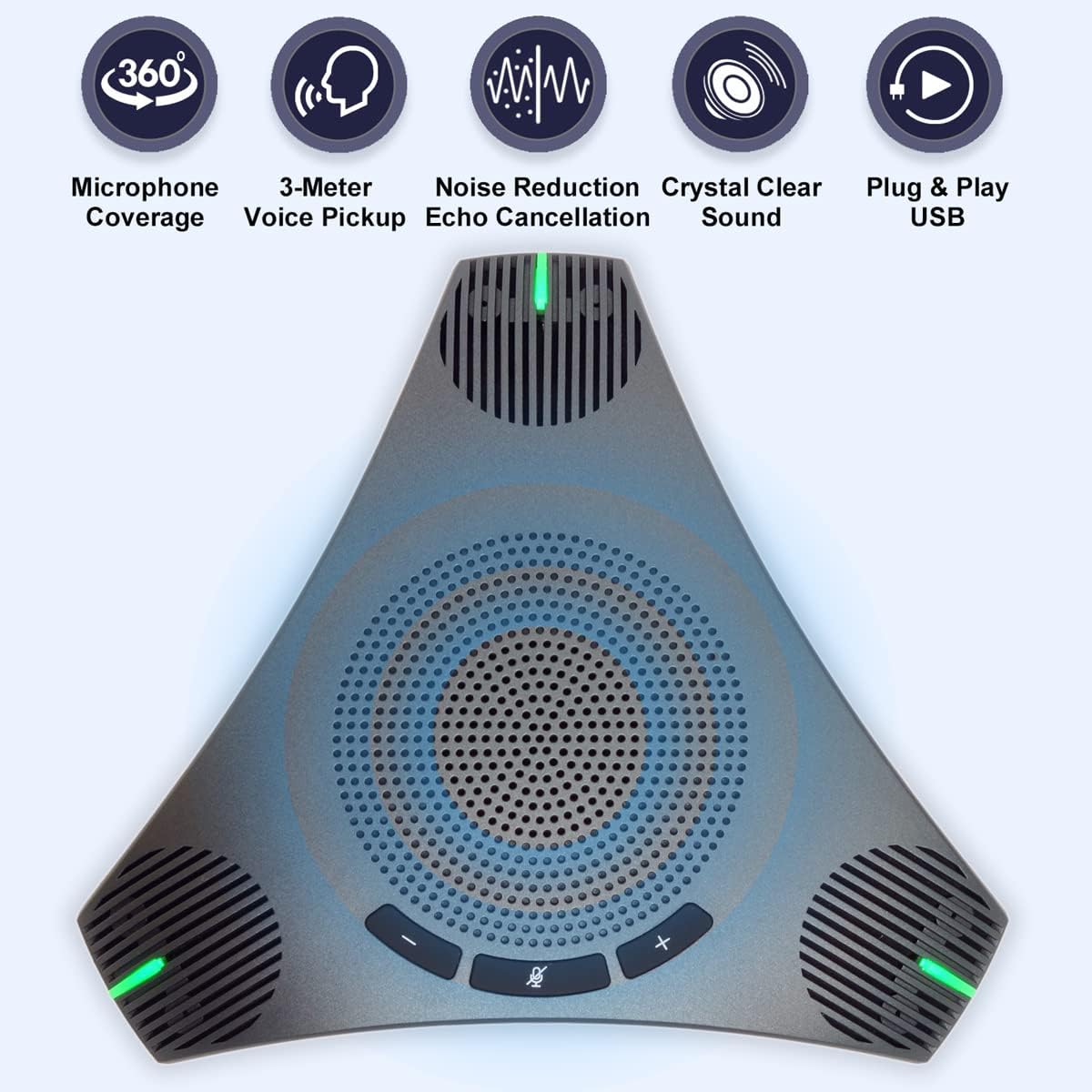 USB Speakerphone with DSP Noise Reduction and Echo Cancellation J782328