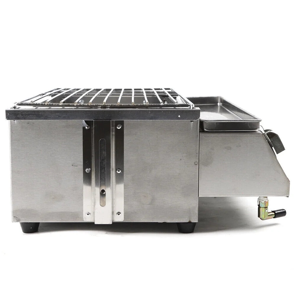 18.5" Stainless Steel 3 Burner Portable BBQ Grill M792