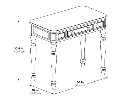 36 Inch Writing Desk with Drawer, Plantation Grey D372