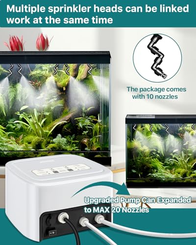 Reptile Misting System with Timer and Fine Water Mist Nozzles H77586