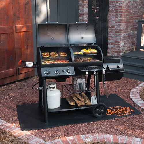 Black Charcoal and Gas Smoker & Grill W9766