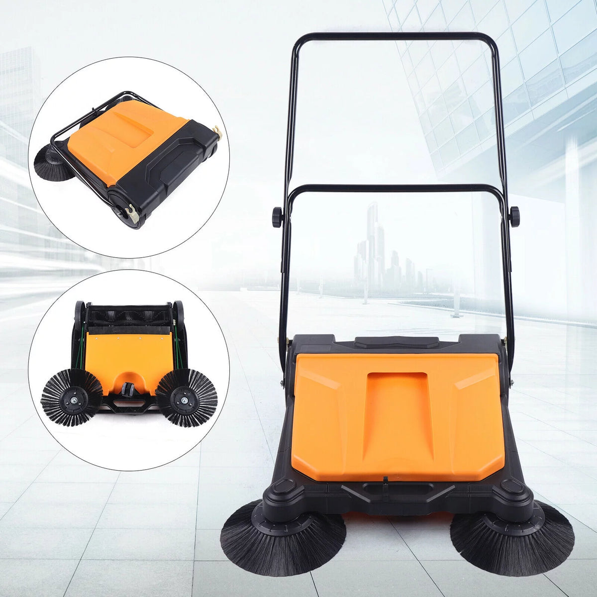 26 Inch Industrial Manual Push Floor Sweeper I63352