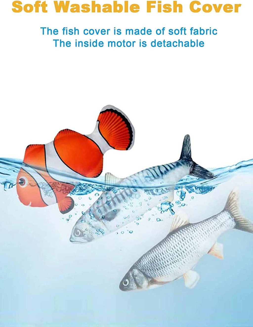 Electric Flopping Fish Cat Toy R42994