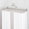 D-Shaped Solid Brass Shower Ring and Ceiling Support Matte Black A659