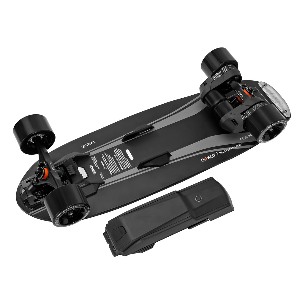Electric Skateboard with Remote, Speed 23mph, Range 13miles, Quick-Swap Battery, IP55 Waterproof V77926