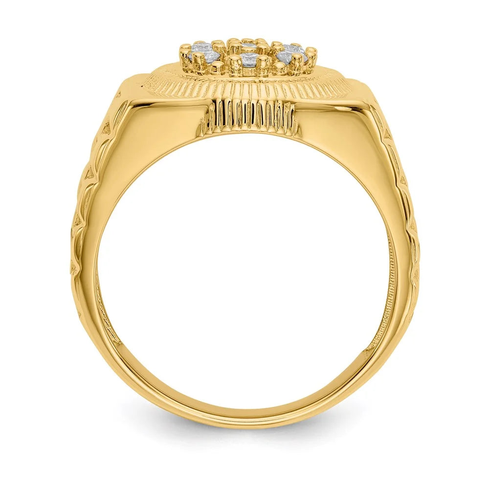 14kt Yellow Gold Diamond Ring Mounting Size 11 V56619