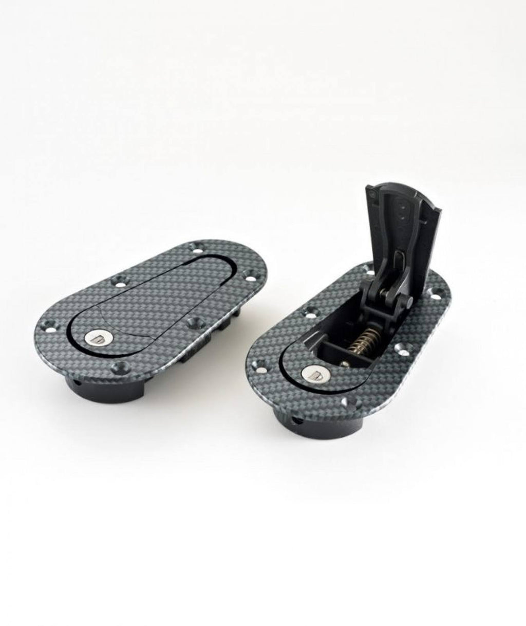 Hood Pins Locking Carbon Look O335106