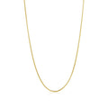 24k Yellow Gold Plated Stainless Steel Square Box Choker Chain Necklace, 16 inches J356