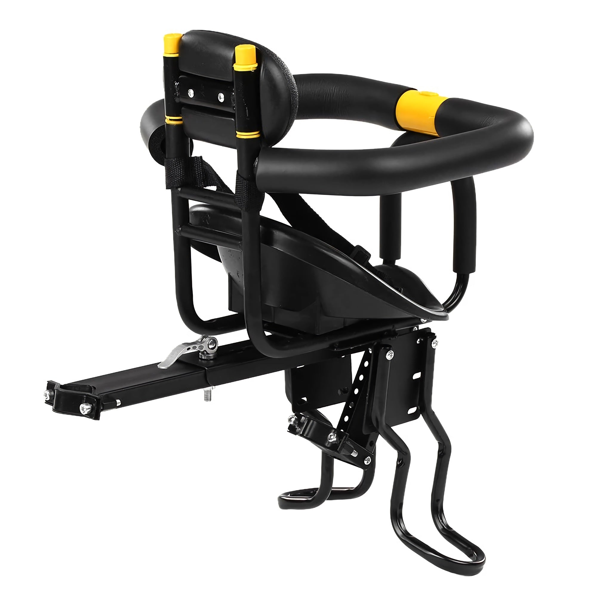 Children Safety Bicycle Seat Carrier with Back Rest, Foot Pedals J7246