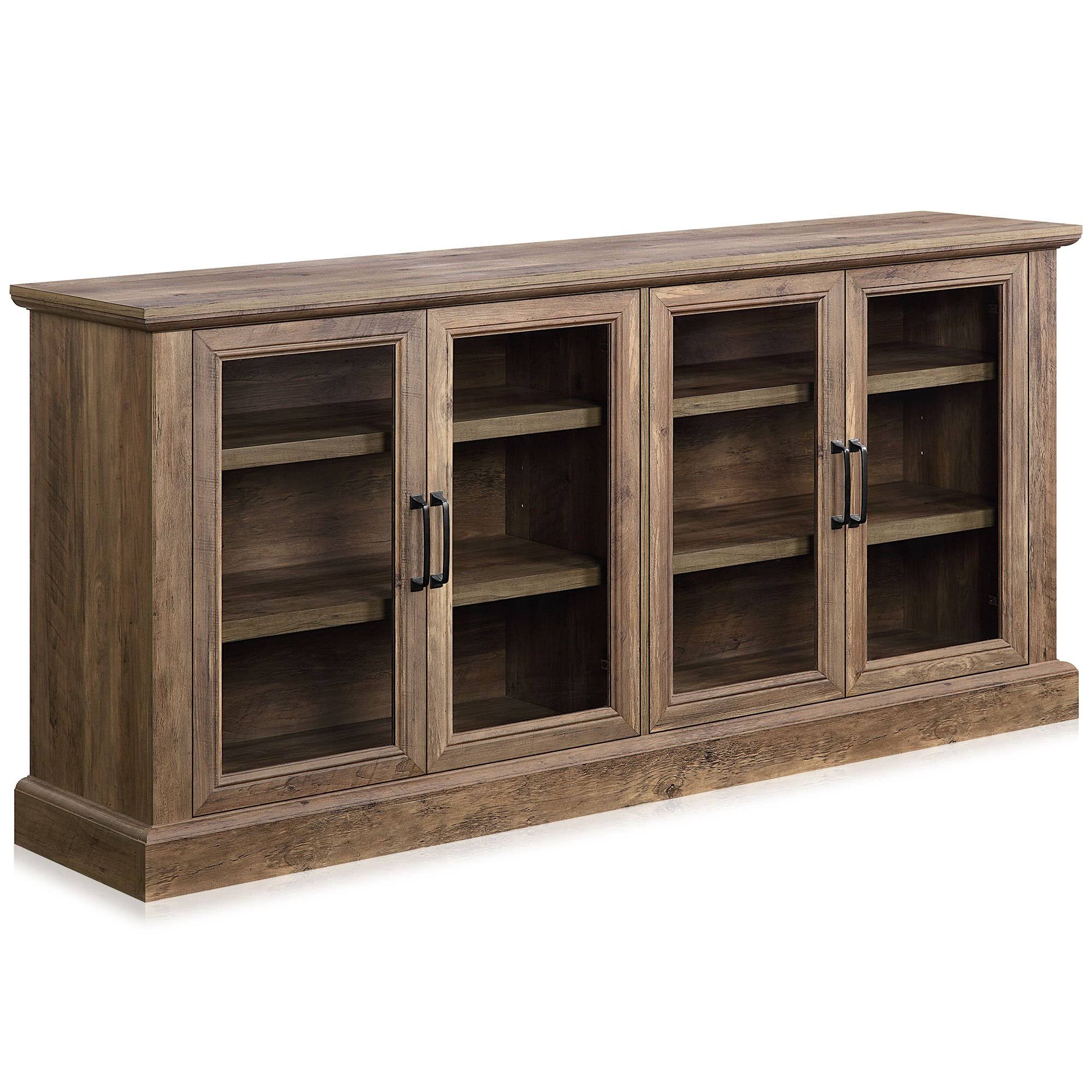 Rustic Grey 4 Door Wood Sideboard Cabinet W565