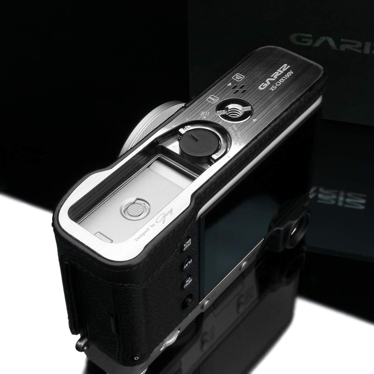 Black Genuine Leather Half Case B272