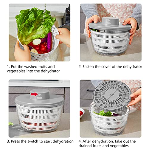 White Electric Salad Spinner A443