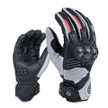 Vintage Leather Two-Finger Touchscreen Motorcycle Gloves G13291