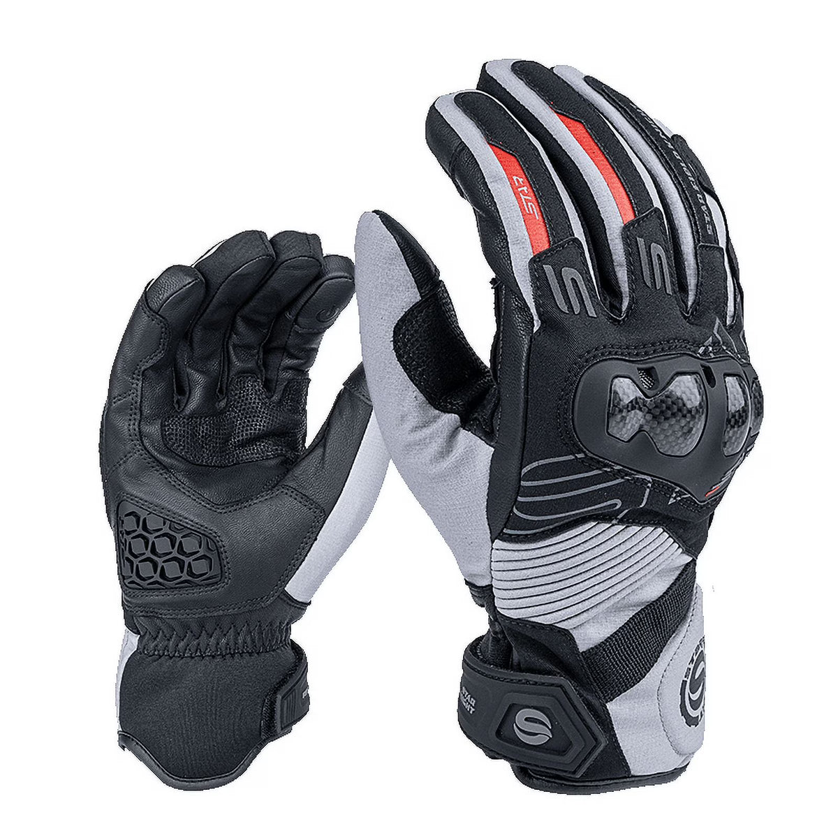 Vintage Leather Two-Finger Touchscreen Motorcycle Gloves G13291