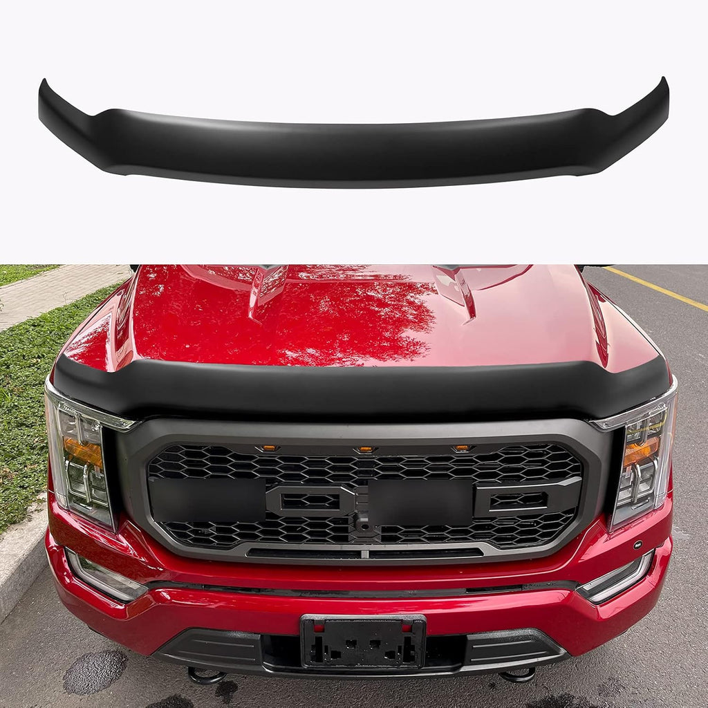 Glossy Carbon Fiber Hood Deflector for Ford F150 S5344