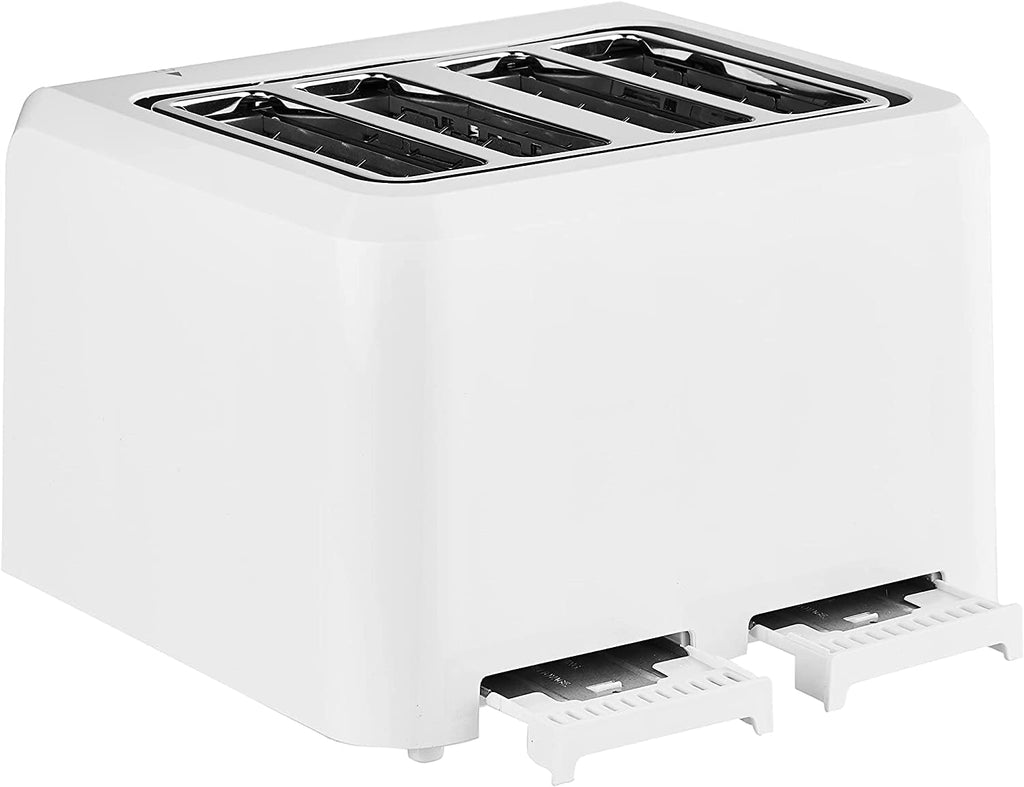 White 4-Slice Compact Plastic Toaster G517
